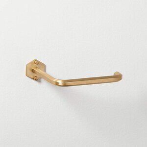 CB2 Hex Wall Mounted Toilet Paper Holder (Brushed Brass)